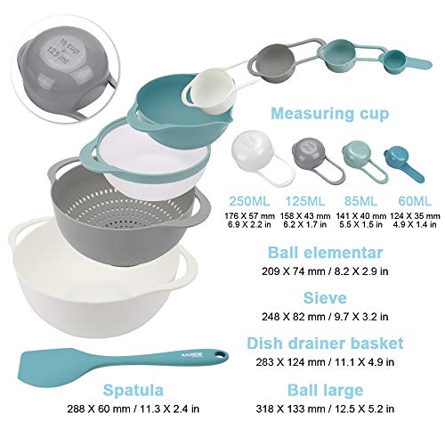 6 KALREDE+Plastic+Mixing+Bowls+Stackable