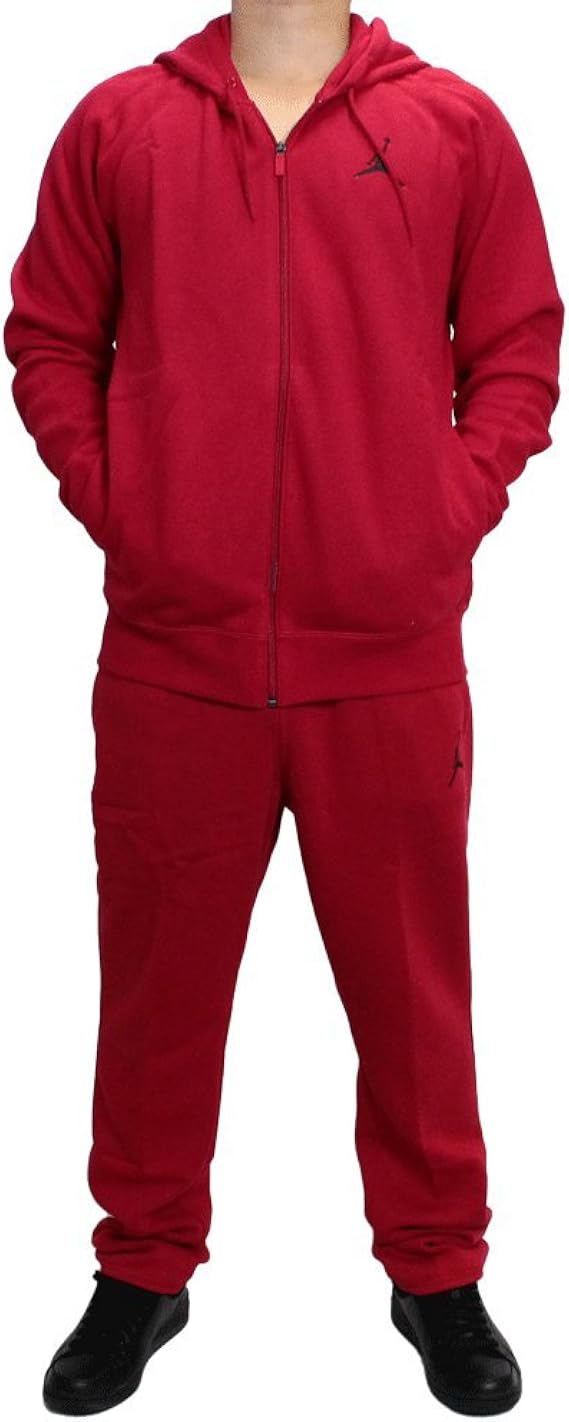 Amazon ジョーダン セットアップ Nike Jordan ナイキ ジョーダン メンズ スウェット上下セット ジップフーディー パンツ Red レッド 3064 6899 L Red トレーナー パーカー 通販