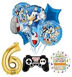 Mayflower Products The Ultimate Sonic The Hedgehog 6th Birthday Party Supplies Balloon Decorations