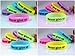 SMARTWALLSTATION 10x Bracelet Luminated Noctilucent Glow Silicone Wristband Never give up Night Light Cuff Inspirational Motivational Words