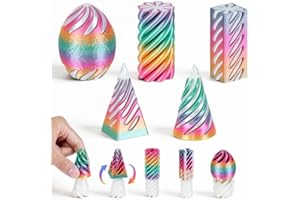 ISFOFO 5 Pack Impossible Cone, Spiral Cone Passthrough Sculpture 3D Printed Fidget Toys, 3D Printed Pyramid Fidget Toys for Kids Adults - Stress Relief Desk Toy, Impossible Spiral Decoration for Desk (5)