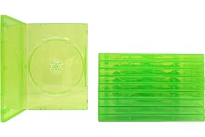 (10) Empty Standard Translucent Green Replacement Games Cases - Compatible with Xbox 360 - #VGBR14XBOX