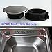Qrity 4 Packs Sink Tap Hole Cover Kitchen Faucet Hole Cover Stainless Steel, Stainless Steel, (1-1.4 inch in Diameter)