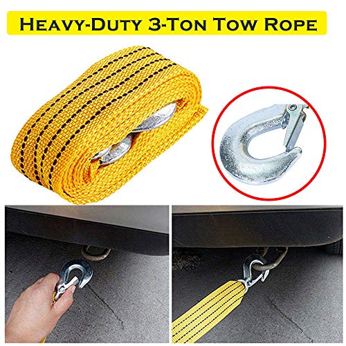Car Truck RV Emergency Safety Kit 123Pcs Roadside Assistance Winter Survival Rescue Tools with Jumper Cable Tow Rope Triangle Blanket and First Aid Kit Bandage, 2 Year Warranty
