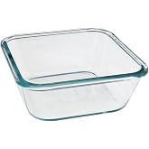 Snapware 8704 (4-Cup) Total Solutions Glass Dish - Made in USA | Square Design | Tempered Construction | Freezer Safe | Nestable Storage | Lids Not Included