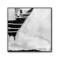 Framed Canvas Wall Art Abstract Circle Canvas Prints Home Artwork Decoration for Living Room,Bedroom - 16x16 inches