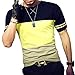 LOGEEYAR Mens Summer Fashion Fitted Tee Shirts Cotton Short-Sleeve Contrast Color Stitching T-Shirt