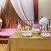 Trlyc 60 x 102-Inch Square Sequin Tablecloth Gold for Wedding