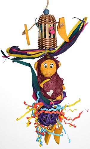 Fetch-It Pets Foraging Friends Monkey 16-Inch Bird Toy