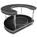 Stow-n-Spin 2 Tier Lazy Susan Turntable Spice Rack Organizer Rotating Spice Holder Shelf w/Double Spinner Seasoning Organizer Racks for Spices Deluxe Spice Racks for Cabinets w/ 11" Deep Shelves primary