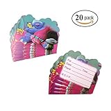 24 Count Trolls Invitation Cards Kids Party Supplies Not Include Envelopes