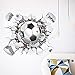 Wowall 3D Soccer Broken Wall Hole Football World Cup Champion Naughty Boy Children's Bedroom Wall Decals