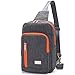 TINYAT T601 Sling Canvas Bag Shoulder Chest Pack Casual Crossbody Travel Shoulder Bag for Women/Men T601, Grey
