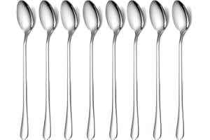 Long Handle Spoon, Coffee Stirrers, Premium Stainless Steel Coffee Spoons, Ice Tea Spoons, Ice Cream Spoon, Cocktail Stirring