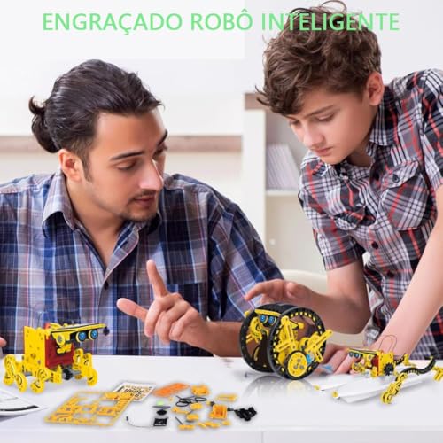 Energia Solar 12 Formas Kit Robotica, Kit Robotica, Robô Solar 12 em 1, Montar Construção de Robôs Ciência