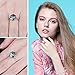 JewelryPalace Fancy Cut 5.7ct Multicolor Genuine Rainbow Quartz Cocktail Rings for Her, 14K White Gold Plated 925 Sterling Silver Ring for Women, Natural Gemstone Jewelry Rings 9