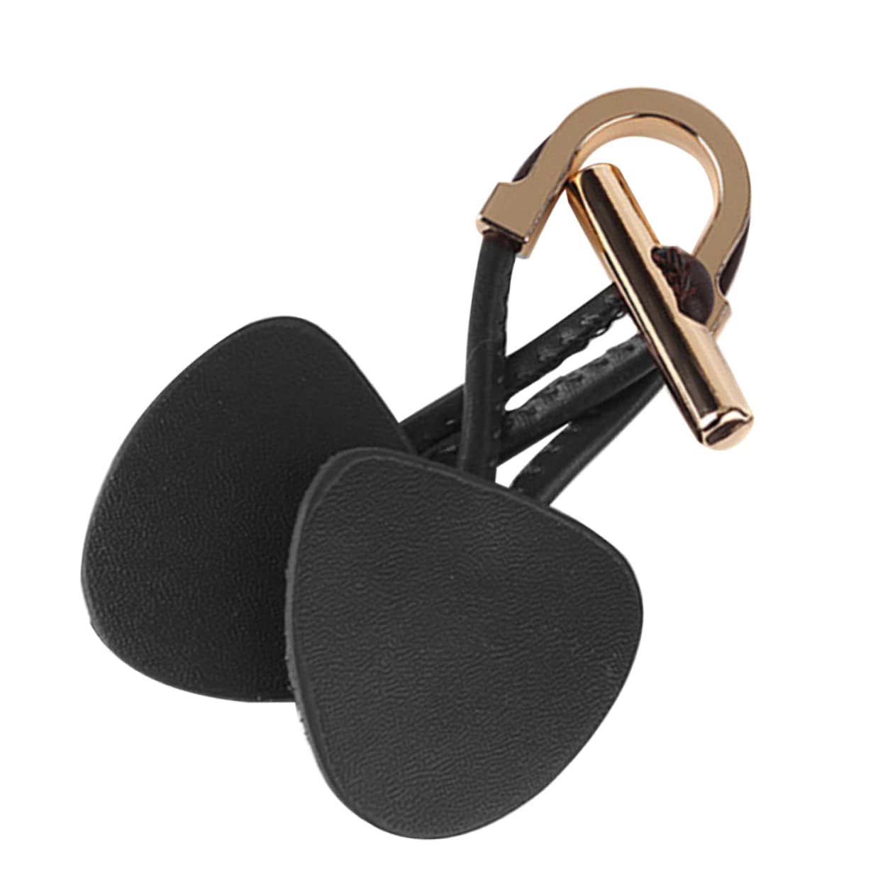 MAGICLULU 1 Pair Metal Horn Leather Buckle Garment Duffle Bag Accessories Horn Button Leather Buckle Closure DIY Sewing Accessories Sew on Buckle Toggle Clasps Coat Fastener Black Pu