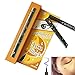QBEKA Makeup Black Waterproof Liquid Eyeliner, Double-Ended Eyeliner Stamp Eyeliner Tattoo (Crescent)