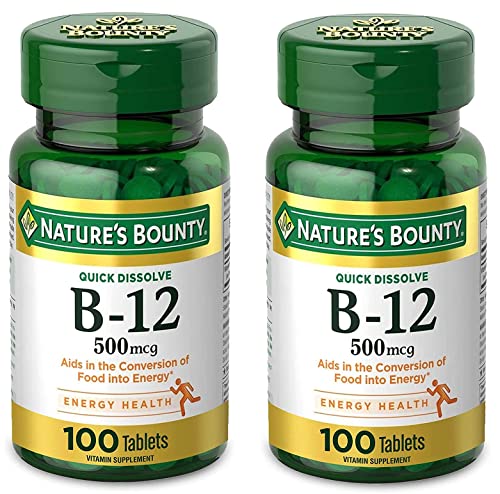 Nature's Bounty Vitamin B12 500mcg Tablets