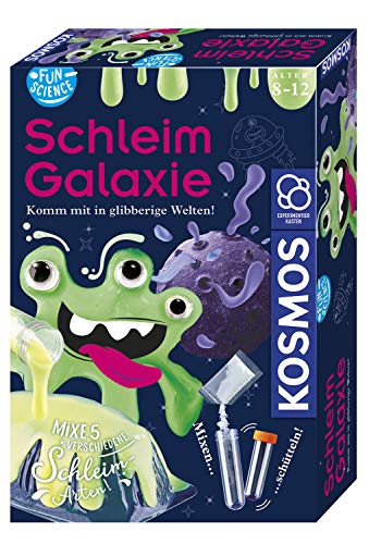 KOSMOS 654177 Fun Science - Schleim-Galaxie, Mixe fünf Verschiedene Schleim-Arten, Experimentierset für Einsteiger und Kinder ab 8 Jahre, Komplett-Set zum Glibber selber Machen