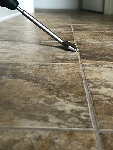 SDS Plus 9" long 3" Wide CURVED Tile Grout Thinset Removal Chisel Bit (9 in x 3 inch) - Thumbnail 4