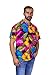 V.H.O Funky Hawaiian Shirt, Bigflower, Pink, L