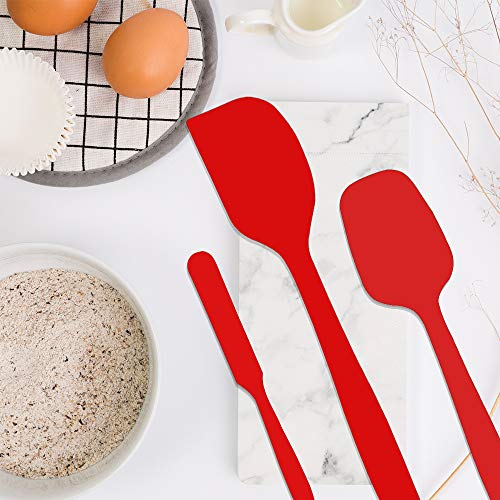 SIBS Silicone Spatulas with Tong (RED) High Heat Resistant BPA Free