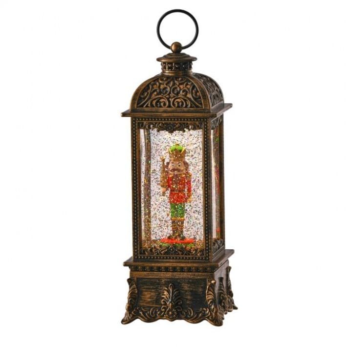Photo 1 of **It's used, missing parts, and when plugged in it didn't turn on; it's unknown if it works 100%***Regency International LED Nutcracker Lantern USB, 11.5-Inch, Holiday Multicolor
