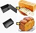 NEESHOW Bakeware Pullman Loaf Pan with Cover, 9 x 5 inch, Carbon Steel Mold Nonstick For Cake Or Toast Making