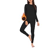 American Trends Womens Thermal Underwear Set - Long Johns for Base Layer Women with Fleece Lined for Winter-Warm Loungewear