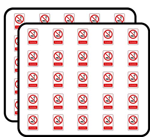 No Parasailing Ban Stop Sign Art Decor Sticker for Scrapbooking, Calendars, Arts, Kids DIY Crafts, Album, Bullet Journals 50 Pack