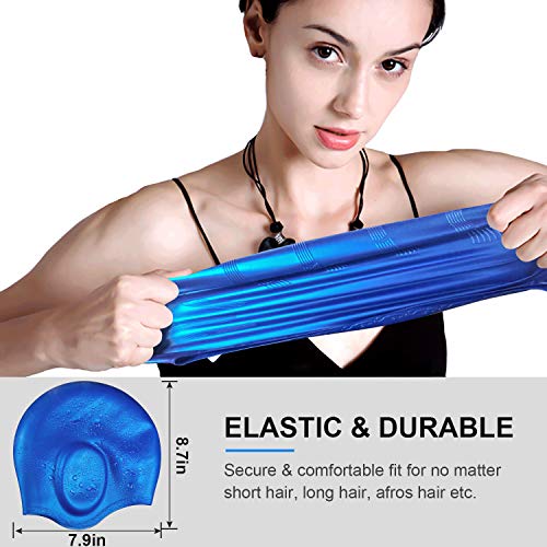 image for arteesol Swimming Cap, Silicone Swim Cap for Women Men, Durable Non-Sl