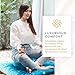 Mindful and Modern Velvet Meditation Cushion – Luxury Zafu Floor Pillow for Yoga – Large Buckwheat Meditation Pillow with Luxe Removable Cover in Seven Colors (Tropical Turquoise)thumb 3