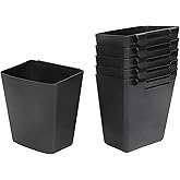 AYVANBER 6 Pack Hanging Cup Holder for Rolling cart Accessories Hooks Little Hanging Buckets Hanging Storage Bins Craft Supplies for Rolling Utility Cart Slim Storage Cart (Black)