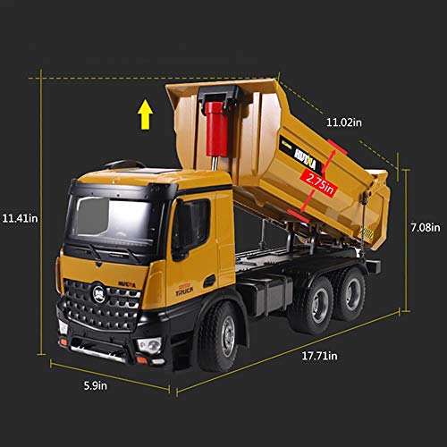 Hging ENGINEERING Dump-LKW-Fernbedienung Auto 1/14 Scale-Muldenkipper, 10-Kanal-Upgrade volle funktionale Baufahrzeuge… – Bild 8