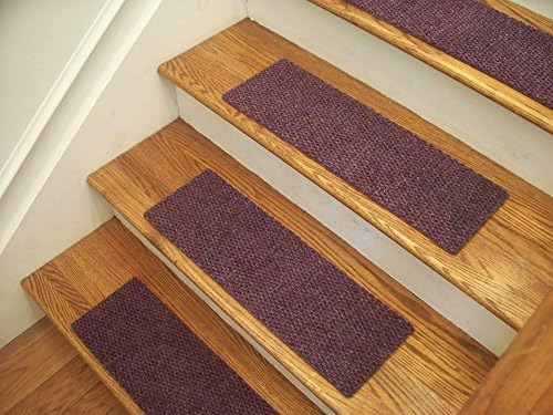 Essential Carpet Stair Treads - Style: Berber - Color: Lavender - Size: 24" x 8" - Set of 15
