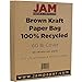 JAM PAPER Matte 60lb Cardstock - 8.5 x 11 Coverstock - 162 gsm - Brown Kraft PaperBag - 50 Sheets/Pack