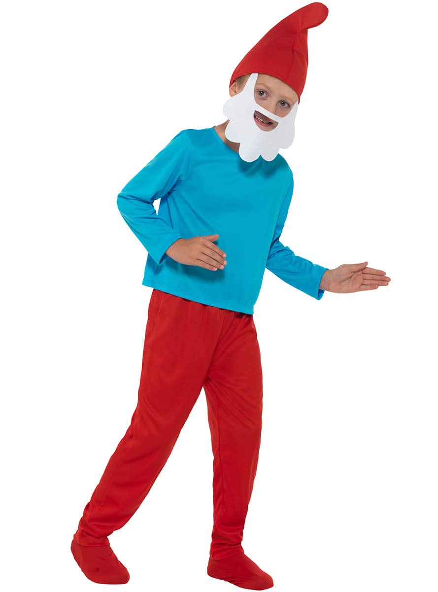 Funidelia | Papa Smurf Costume 100% OFFICIAL for boy size 10-12 years The Smurfs, Cartoons, The Smurfs, Dwarf - Color: Red, costume accessory - Fun costumes for your parties