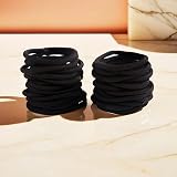 ZHIYE 50 Pcs Elastic Hair Bands 4mm No Metal Strong Hair Ties Thick view 3