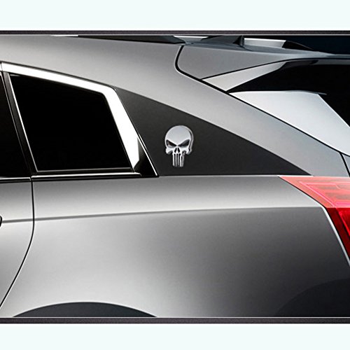 6 Punisher+Vehicle+Motorcycle+Sticker+2+pack