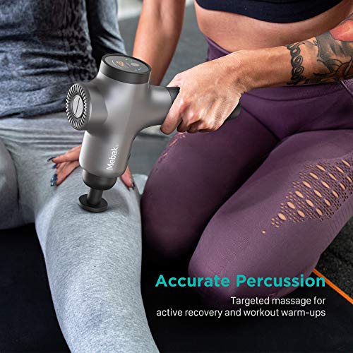 Mebak 3 Massage Gun, Massage Gun Deep Tissue for Athletes, Professional Muscle Percussion Massager, Massager for Shoulder Leg Back Body Pain Relief, Quiet Portable Sport Tool, Gifts for Him