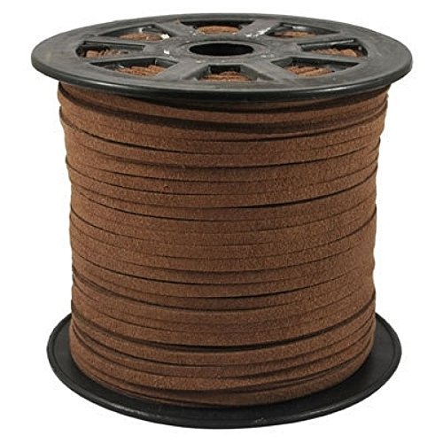BeadsTreasure Pery Suede Cord Lace Leather Cord For Jewelry Making 3x1.5 mm-20 Feet.