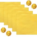 Chengu 1000 Pieces Chocolate Candy Wrappers Aluminium Foil Wrapping Papers for Chocolate Candy Packaging and Decoration, 3.15 x 3.15 Inches (Gold)
