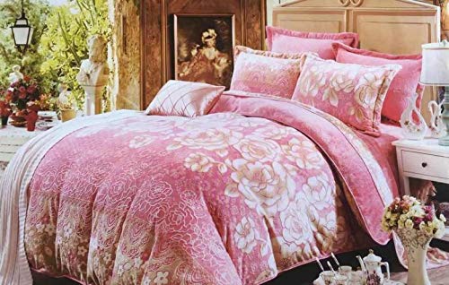 King Size Faux Fur Floral Pattern Multi Color Comforters Price