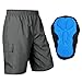 Baleaf Men's 3D Padded Mountain Bike Baggy Cargo Shorts Zipper Pockets