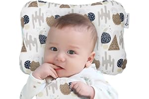 WelsLife Soft Hypoallergenic Baby Head & Neck Support Organic Cotton Cover Machine Washable (Snail)