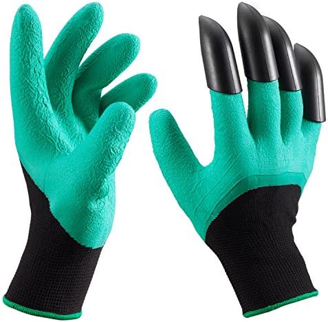 Waterproof Garden Gloves with Fingertips Unisex Right Claws, Quick &amp; Easy to Dig and Plant, Safe for Rose Pruning, Digging and Planting Nursery Plants - As Seen On TV , Right Hand Claw, 1 Pair