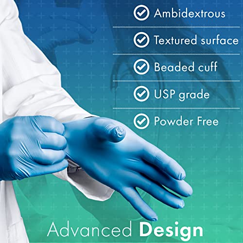 TEC GLOVES Nitrile Gloves Powder Free 4 Mil Nitrile Disposable Exam