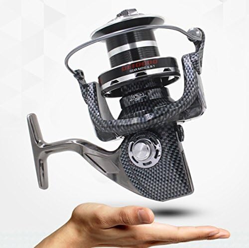 WKAIJCH 9000-10000 Serpentine All Metal Wire Cup Fishing Reel Fishing Reel Fishing Gear 4.9: 1 200m,9000