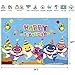 Baby Shark Birthday Decorations Cute Shark Backdrop for Baby Shower Party Banner 7x5ft Vinyl Photo Background Studio Props